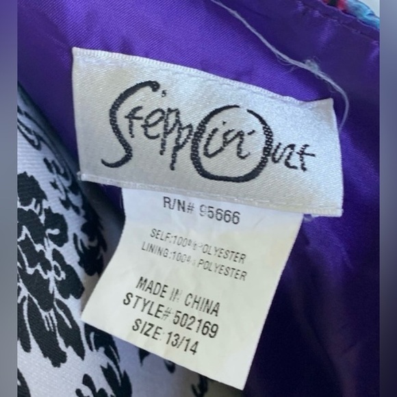 Steppin’ Out Satin High/Low Prom Dress - 13/14 - Multicolored - Used - Picture 8 of 8